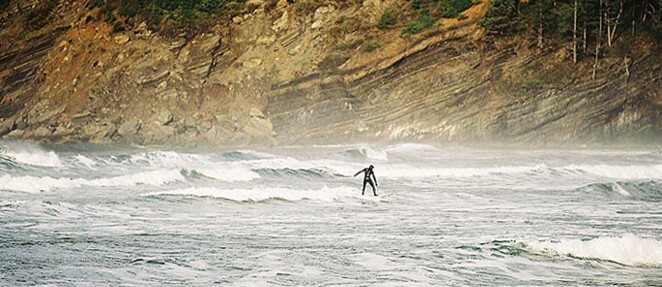 Surfer on the Oregon Coast