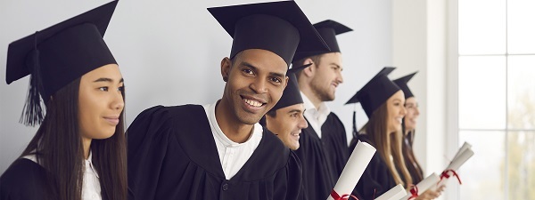 wide photo- graduates by window