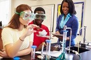 small photo - students in chemistry lab