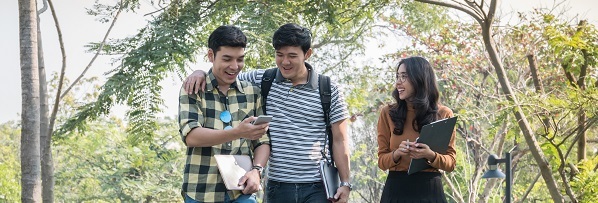 Students laughing - large