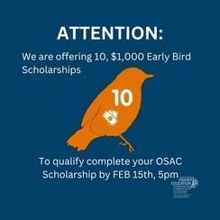 Early Bird Scholarship Image
