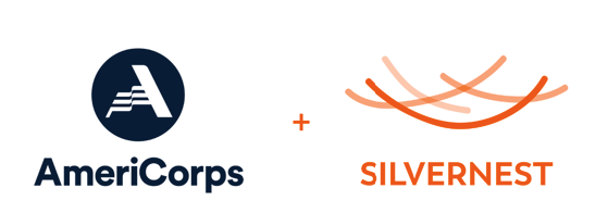 AmeriCorps and Silvernest logo