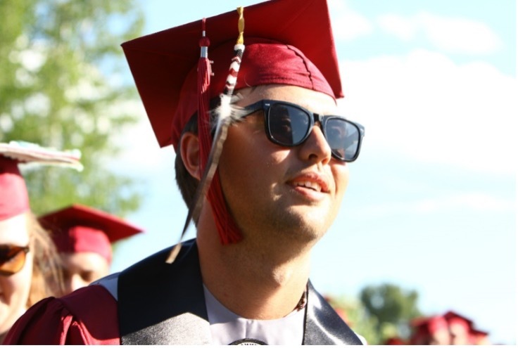 Student at graduation. 