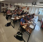 Students in a classroom.