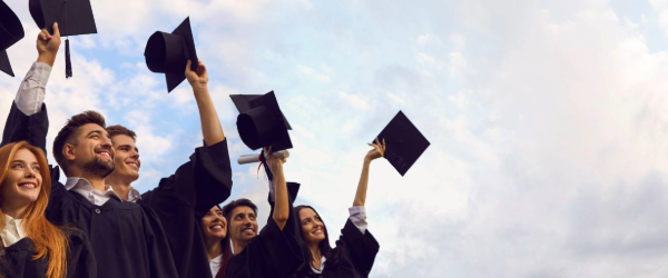 Stock photo of college graduates