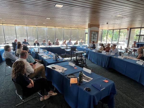 Photo of regional partner panel at 4124 advisory group meeting in La Grande, Oregon