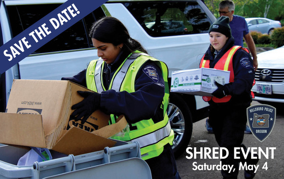 Save the Date - Shred Event, May 4