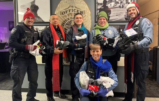 Officers with Hats, Gloves, Scarves and Socks