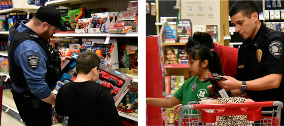 Shop with a Cop - Officers Shopping with Kids