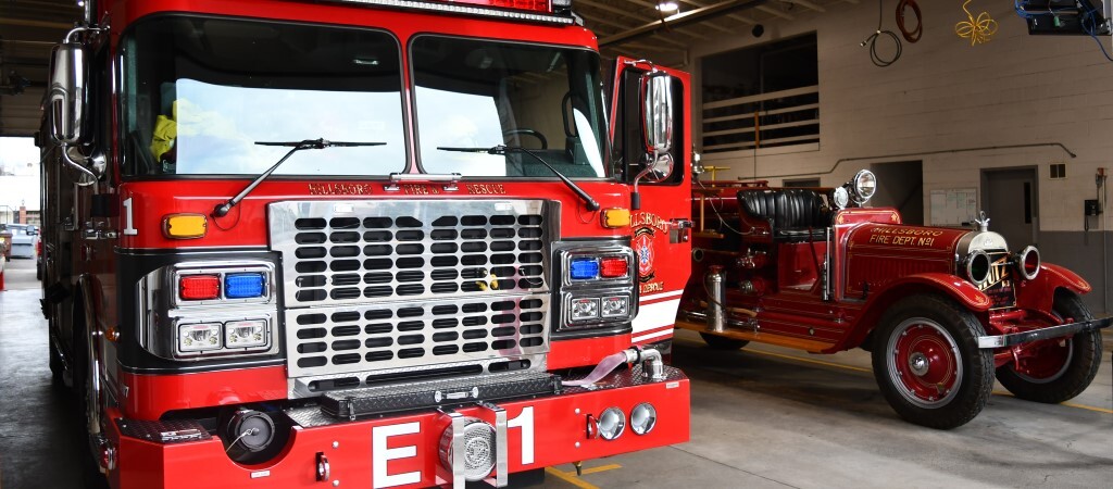 Engine 1 and Stutz Pumper