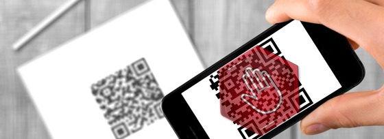 QR Code with STOP Hand