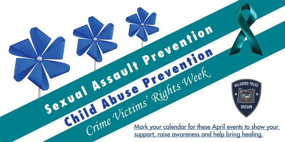 Sexual Assault Prevention, Child Abuse Prevention, Crime Victims' Rights Week Events