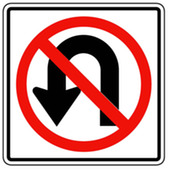 No U-Turn Sign