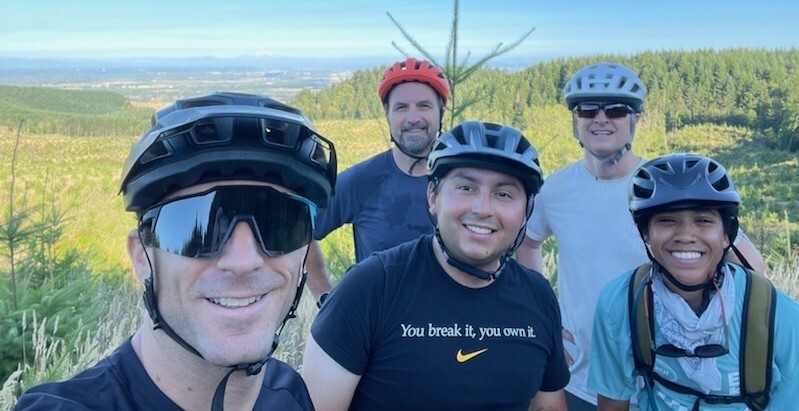 Hillsboro Police Employees Group Photo on Mountain Biking Ride