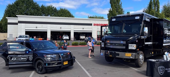 Hillsboro Police Greeted Kids and Parents as They Made Their Way to a Build a Box Activity at Home Depot 