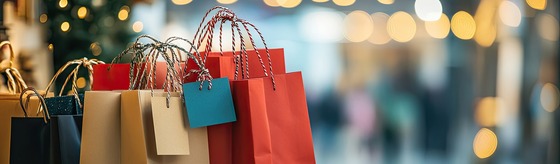 Holiday Lights and Gift Bags