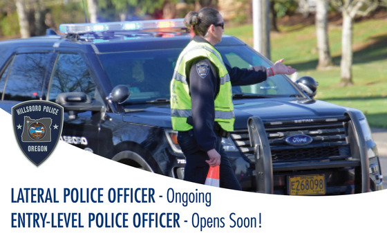 Lateral Police Officer - Ongoing; Entry-Level Police Officer - Opens Soon!