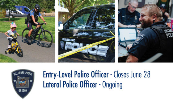 Entry Officer - Closes June 28; Lateral Officer - Ongoing