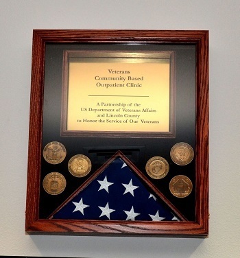 The Flag On Display in the Lincoln County VA Clinics