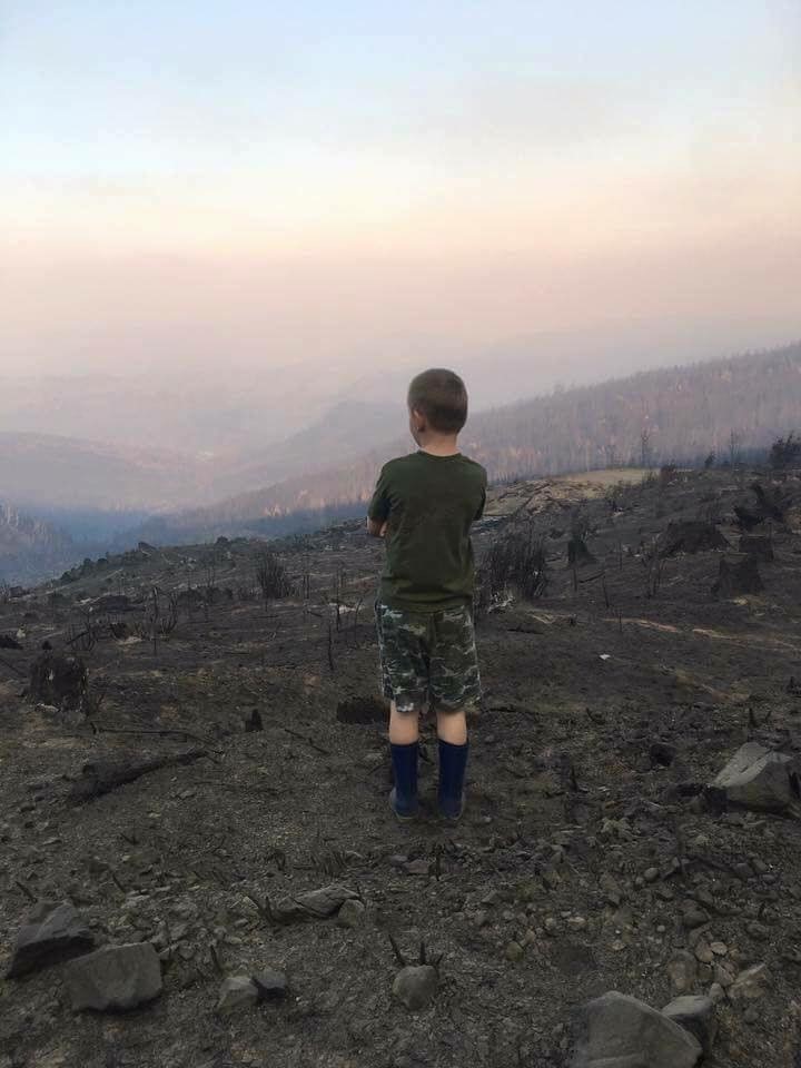 Boy and the Chetco Fire