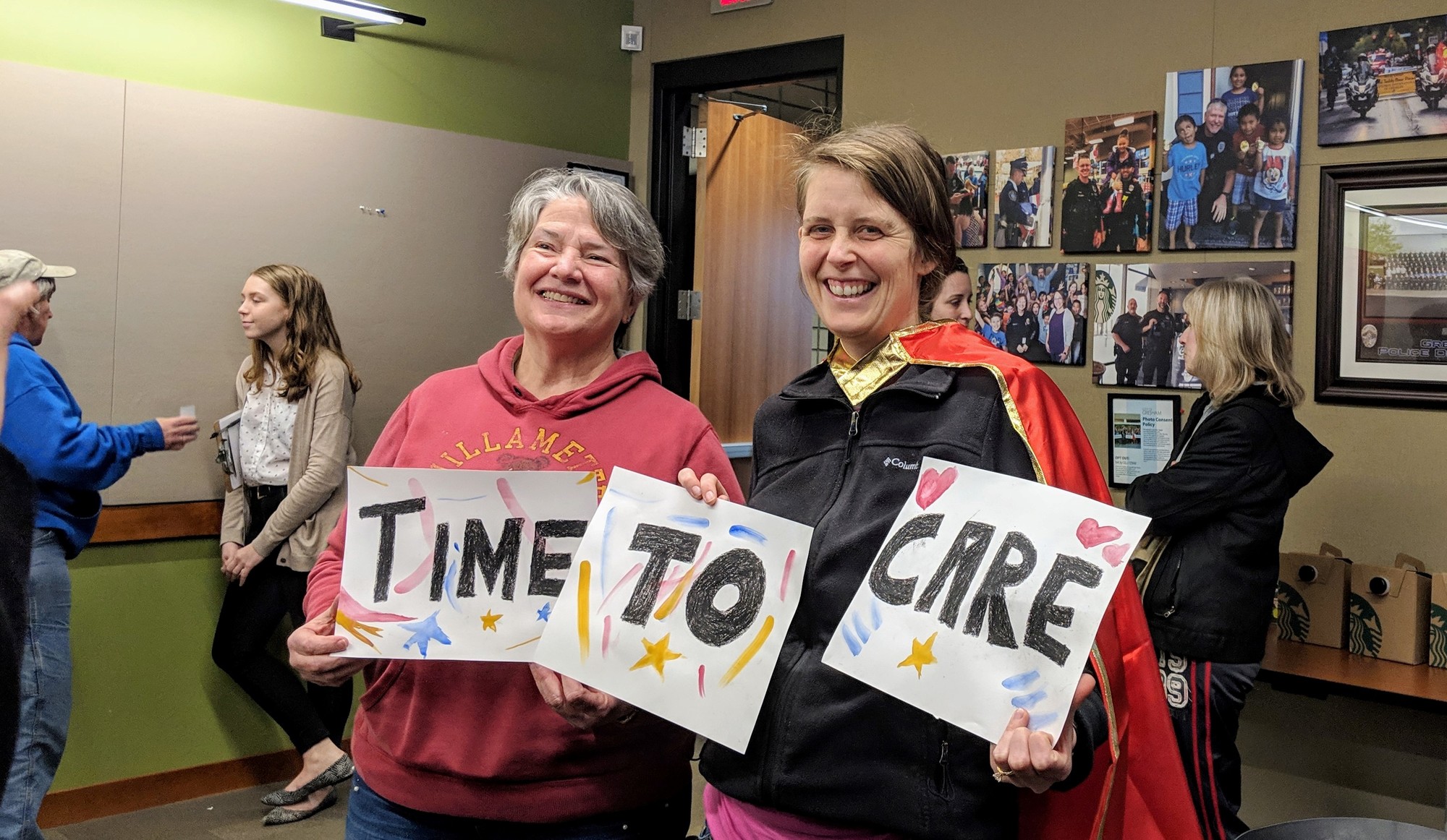 Constituent coffee: paid family leave