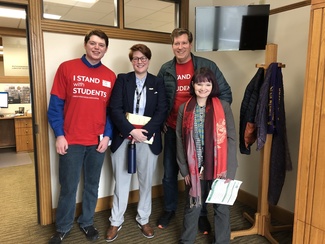 Rep. Mitchell with constituents during the OEA lobby day.