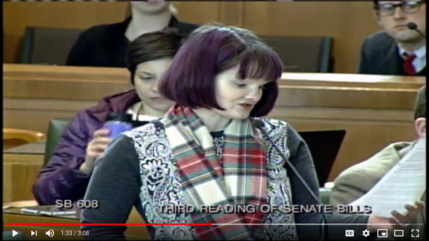 Rep. Mitchell speaking in support of SB 608 on the House Floor