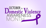 October is Domestic Violence Awareness Month Logo