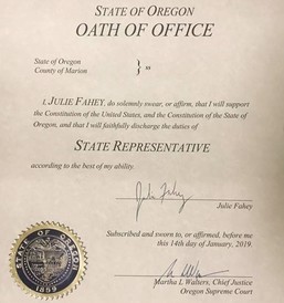 Fahey oath of office