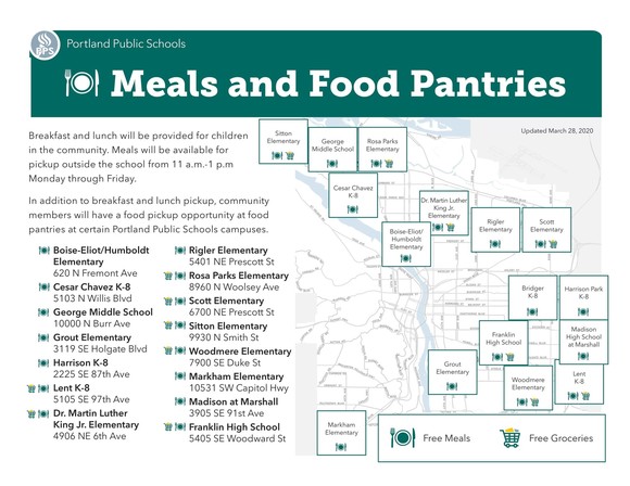 PPS Food Pantry Map 033020