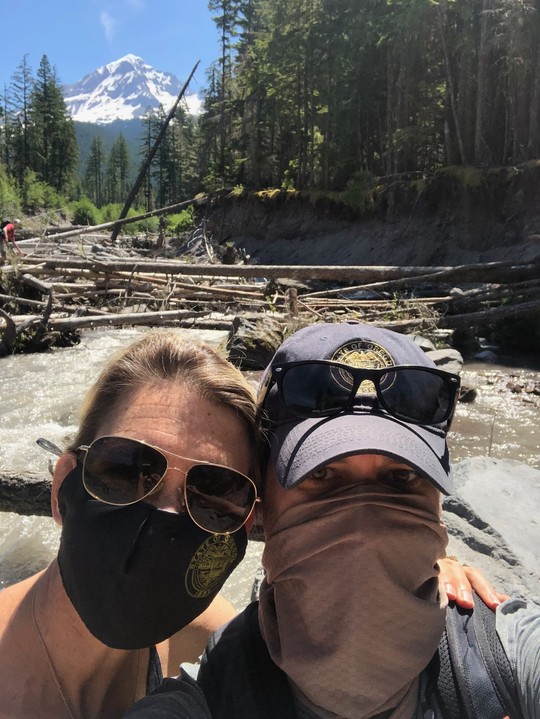 Hiking with masks