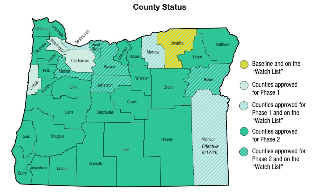 County Phase Status 8-14-2020