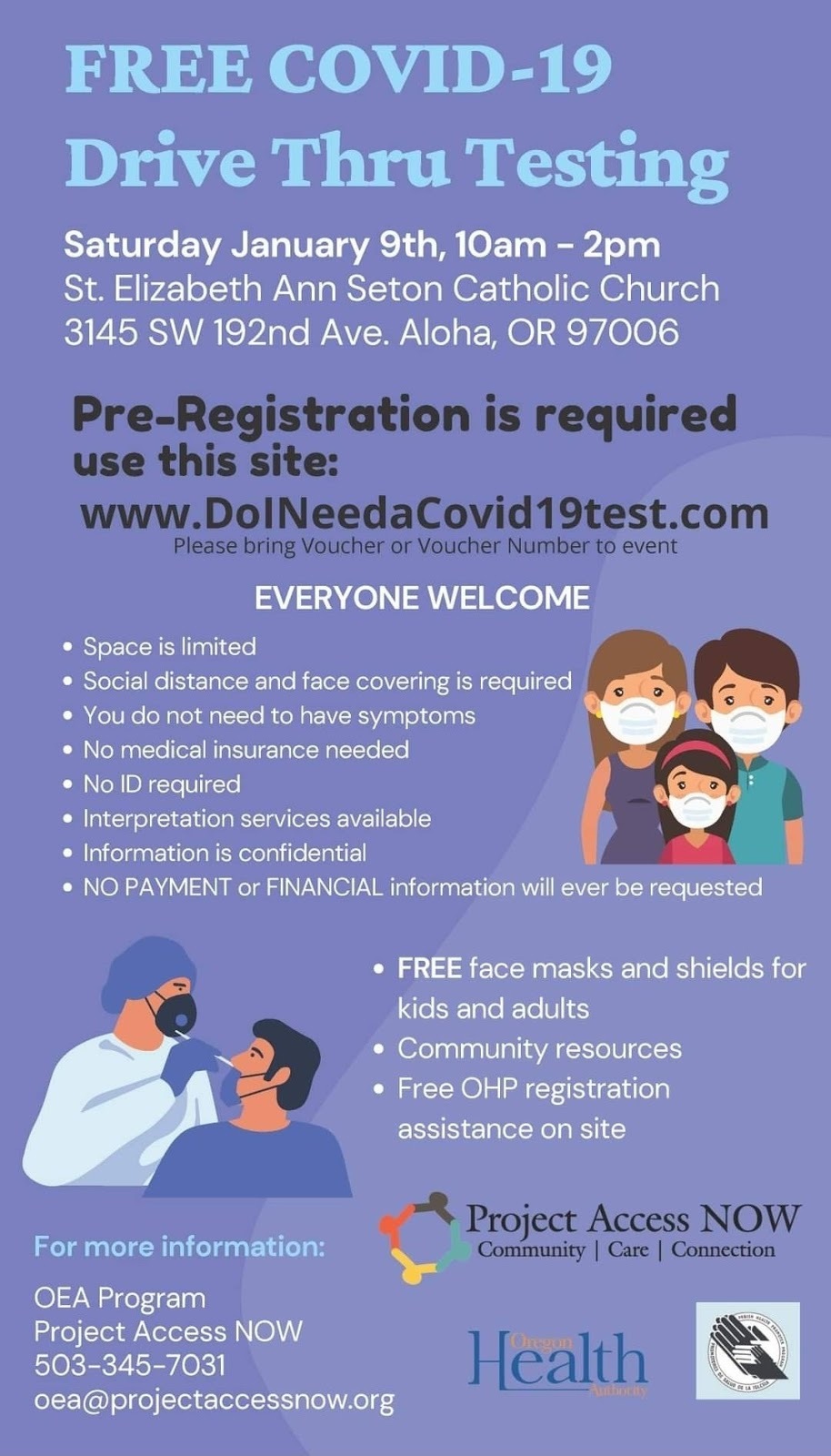 Flyer for Free COVID Testing 