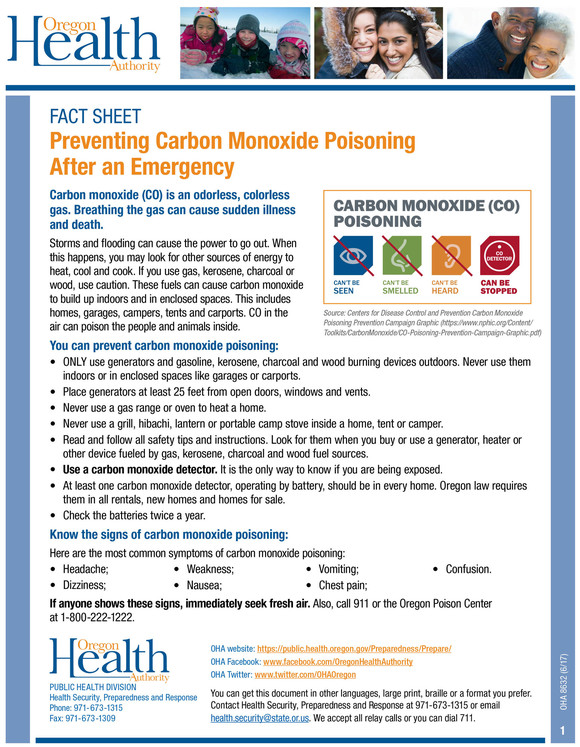 Carbon Monoxide Poisoning Info