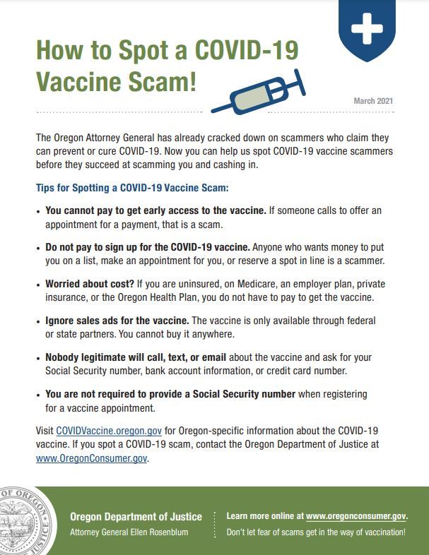 vaxx scam alert