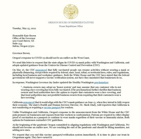 Letter to Gov. Brown