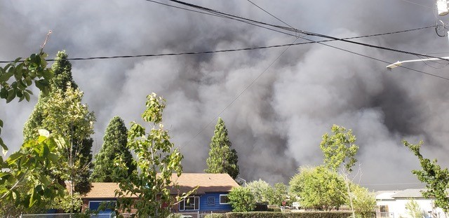 Taken by Richenda Fairhurst on September 8, the day of the Almeda Fire, in downtown Talent. 