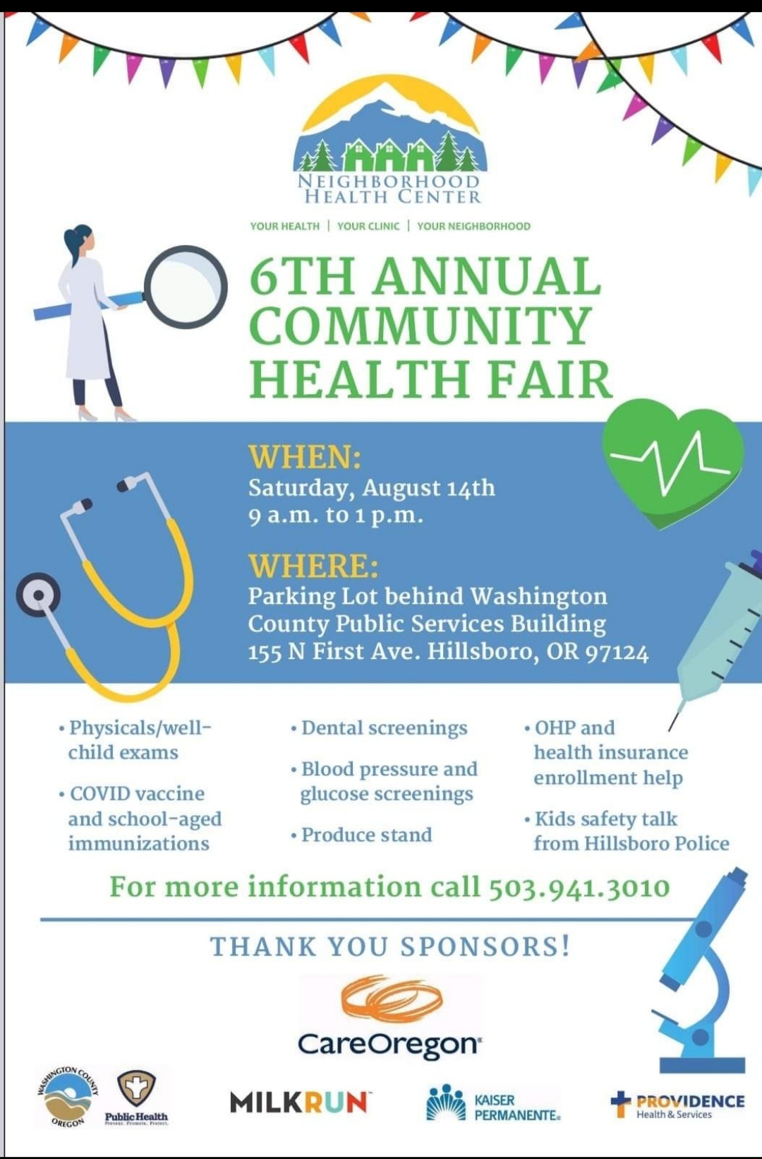 6th Annual Community Health Fair Information