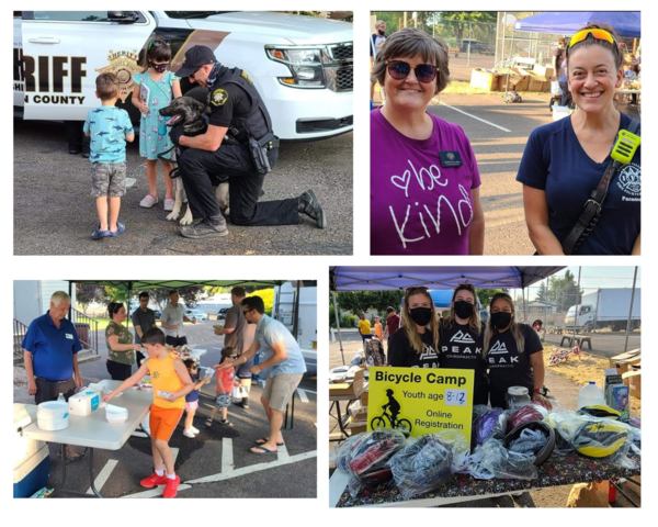 Pictures of Rep. Sollman at the North Plains Night Out Event