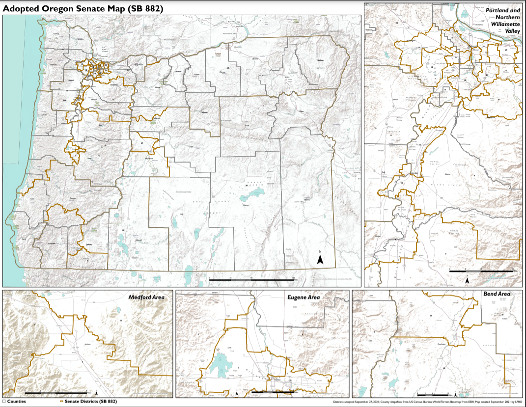 Oregon State Senate Map