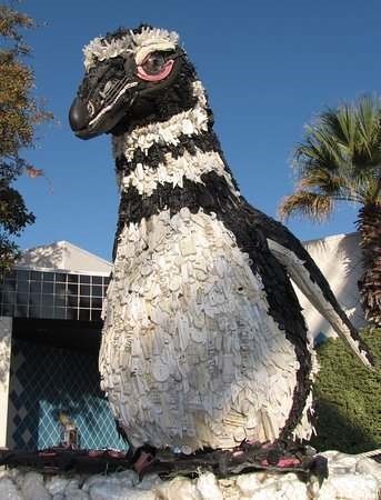 Washed Ashore - penguin statue