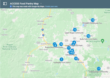 Food pantry map