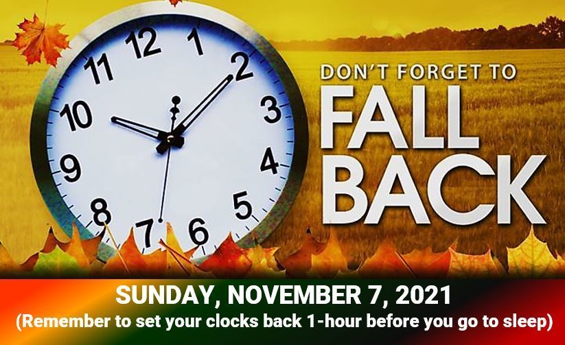 Fall back on November 7th 
