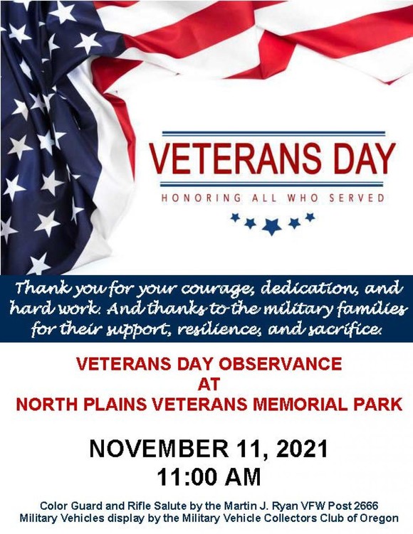 Veterans Day Flyer-North Plains