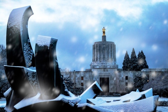 Capitol Building in Winter