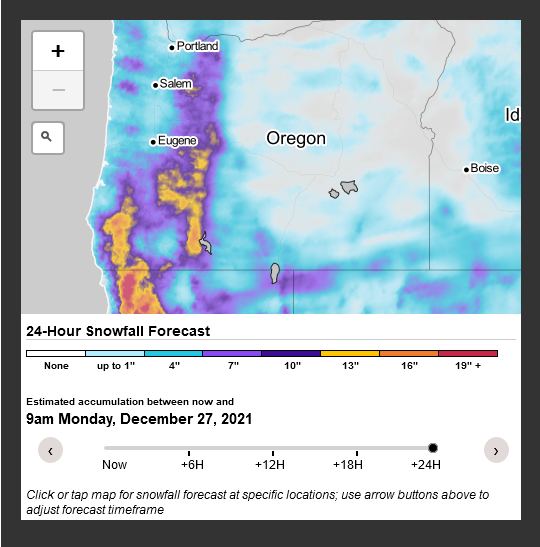 24-Hour Snowfall Graphic