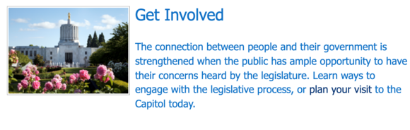 Oregon Capitol - Get Involved
