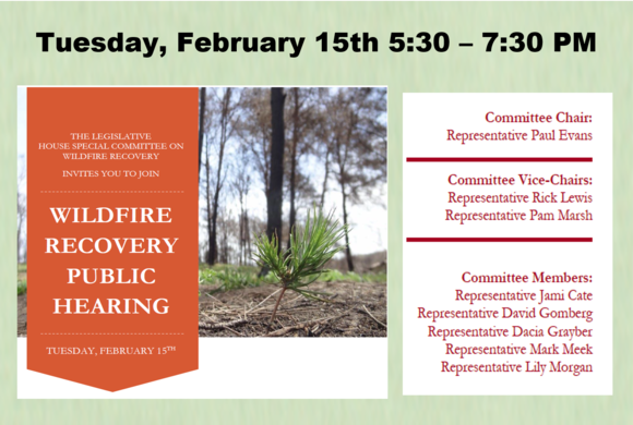 Wildfire Recovery Public Hearing - English Graphics