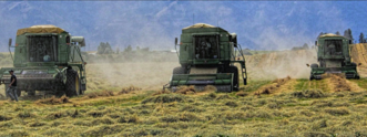 Agriculture equipment during harvest image