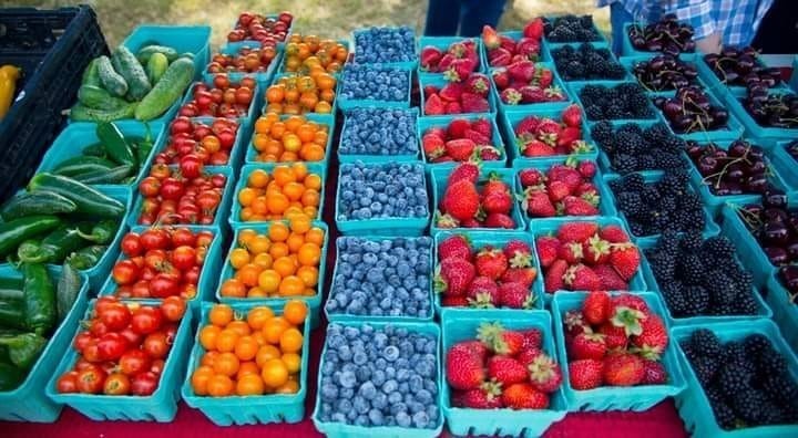 Outdoor market produce